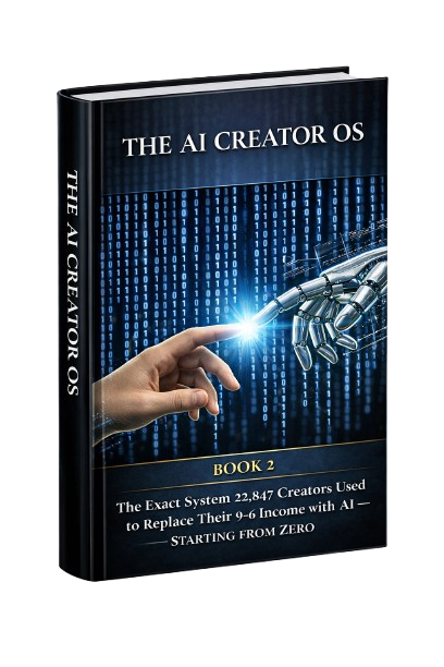 The AI Creator OS 3D book mockup