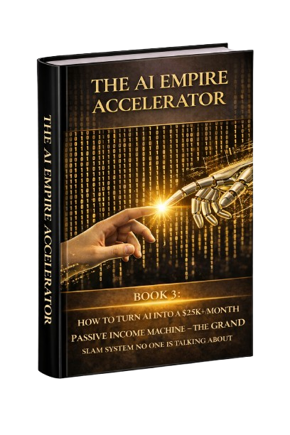 The AI Empire Accelerator 3D book mockup